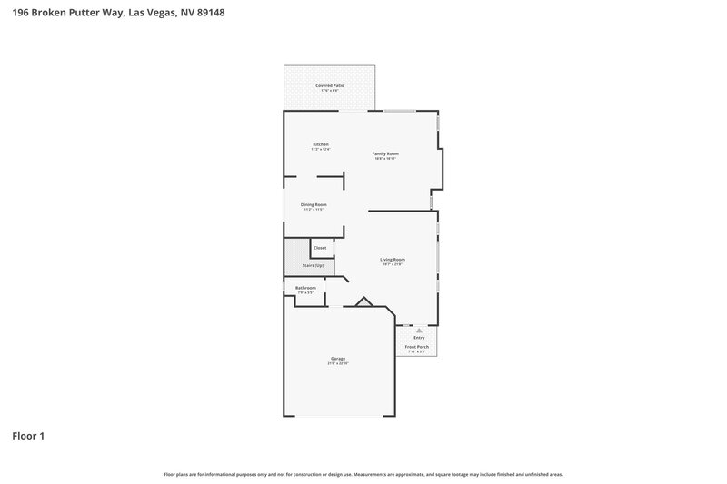 3,195/Mo, 196 Broken Putter Way Las Vegas, NV 89148 Floor Plan View