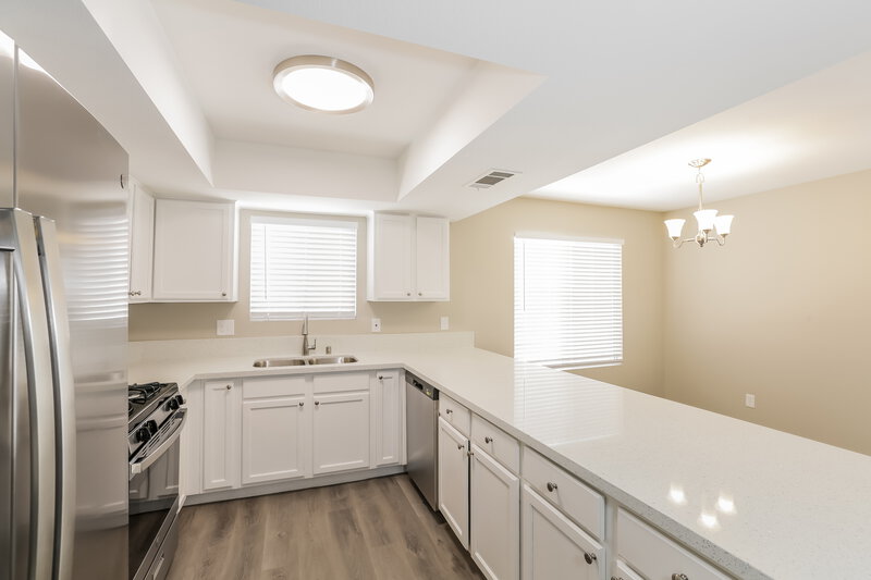 2,370/Mo, 9524 Amber Valley Ln Las Vegas, NV 89134 Kitchen View 2