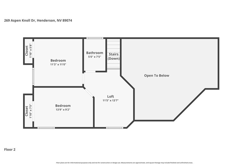 2,140/Mo, 269 Aspen Knoll Dr Henderson, NV 89074 Floor Plan View 2