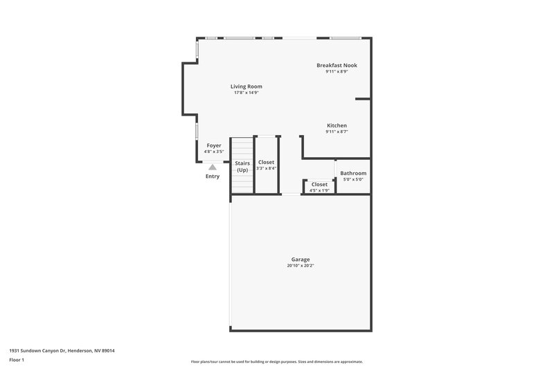 1,985/Mo, 1931 Sundown Canyon Dr Henderson, NV 89014 Floor Plan View