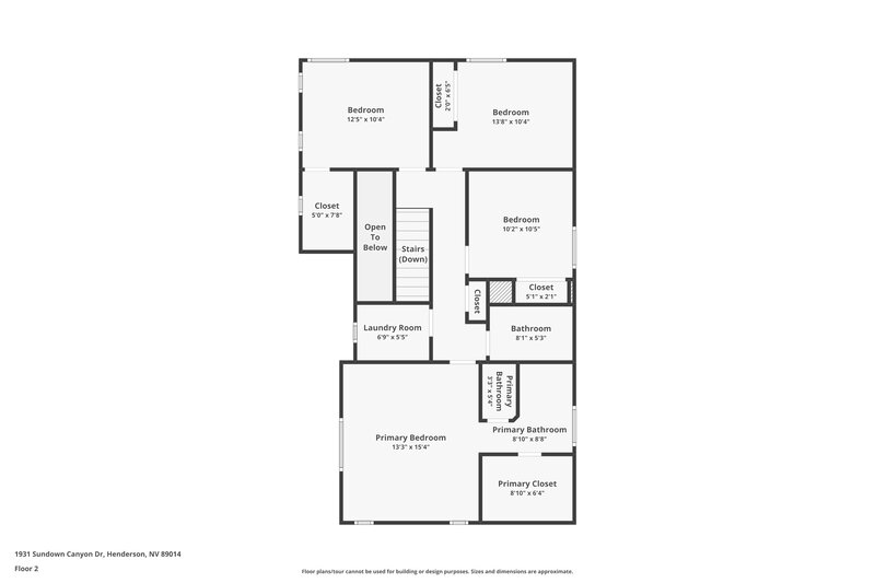 1,985/Mo, 1931 Sundown Canyon Dr Henderson, NV 89014 Floor Plan View 2