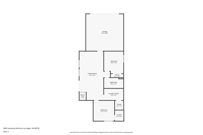 2,190/Mo, 8962 Harmony Hall Ave Las Vegas, NV 89178 Floorplan View 2