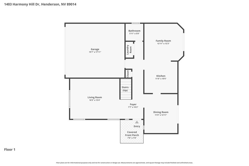 2,190/Mo, 1403 Harmony Hill Dr Henderson, NV 89014 Floor Plan View