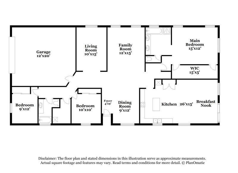 2,175/Mo, 9185 Drifting Bay St Las Vegas, NV 89123 Floor Plan View