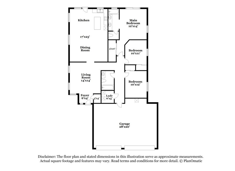 2,225/Mo, 1283 Silver Knoll Ave Las Vegas, NV 89123 Floor Plan View