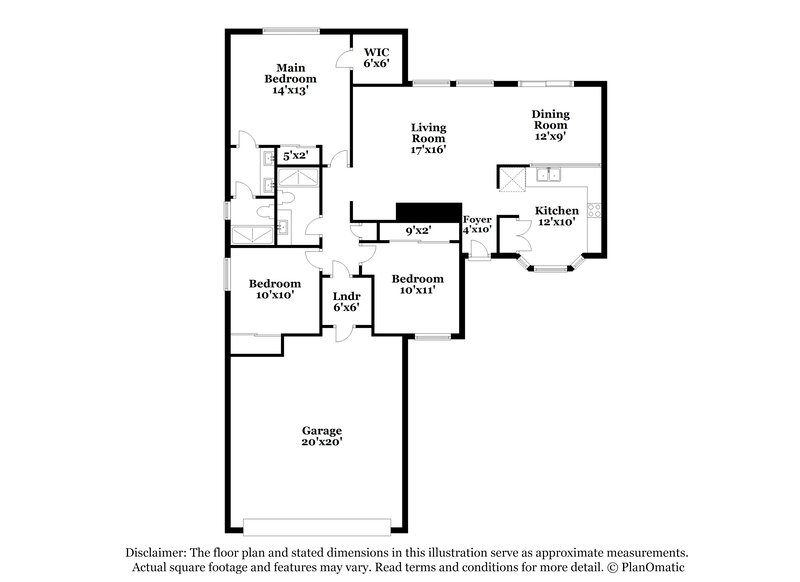 1,850/Mo, 3520 Slapton Ave North Las Vegas, NV 89031 Floor Plan View