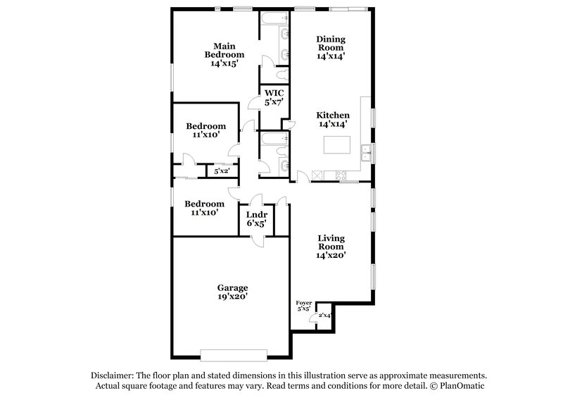 2,095/Mo, 11682 Autunno St Las Vegas, NV 89183 Floor Plan View