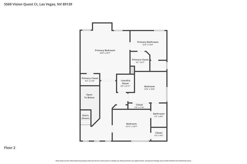 2,250/Mo, 5569 Vision Quest Ct Las Vegas, NV 89139 Floor Plan View 2