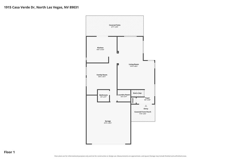 0/Mo, 1915 Casa Verde Dr North Las Vegas, NV 89031 Floor Plan View