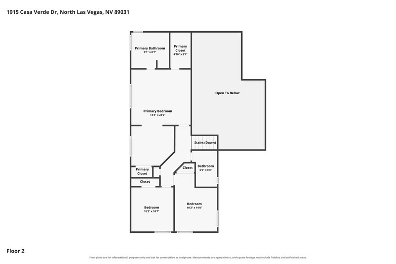0/Mo, 1915 Casa Verde Dr North Las Vegas, NV 89031 Floor Plan View 2
