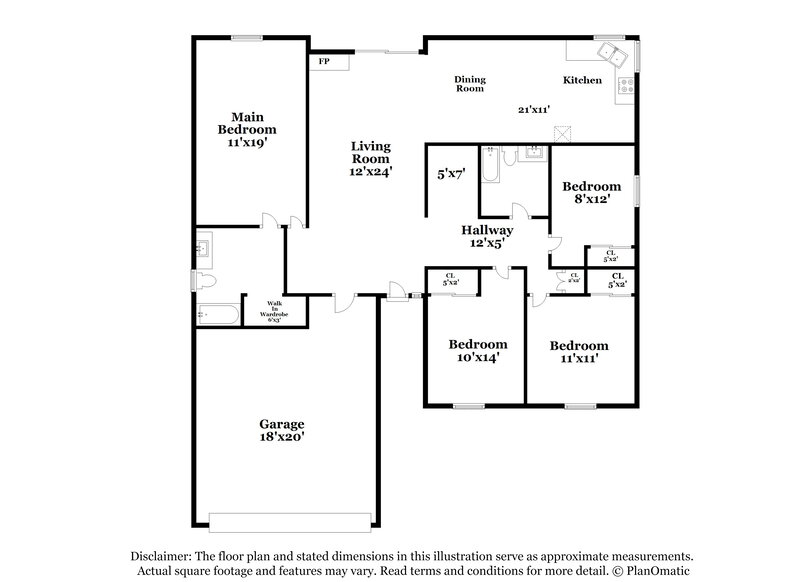 1,975/Mo, 4623 Candlas Way North Las Vegas, NV 89031 Floor Plan View