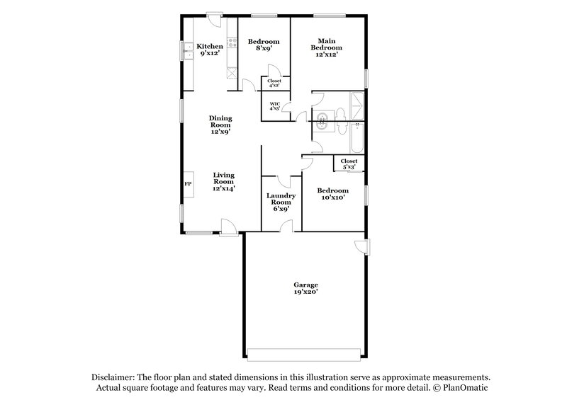 2,045/Mo, 6479 Lone Peak Way Las Vegas, NV 89156 Floor Plan View