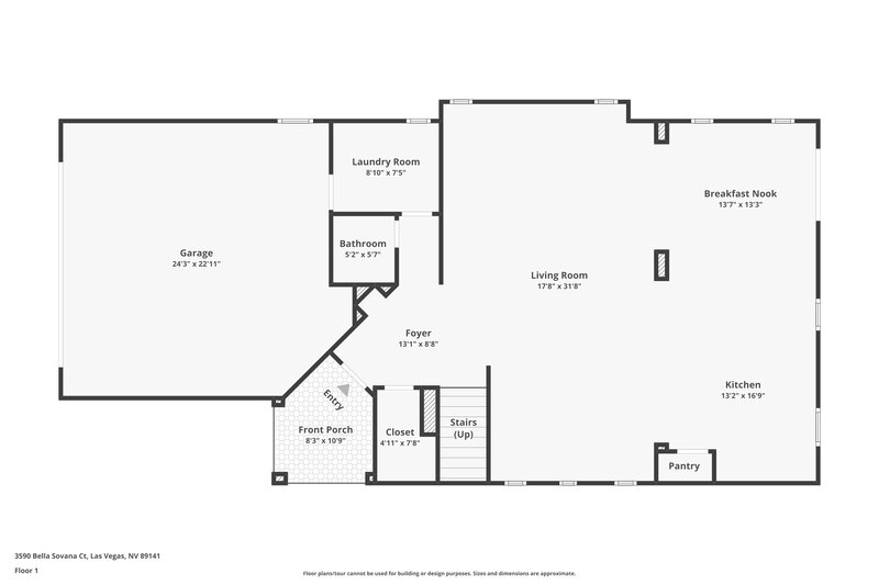 2,390/Mo, 3590 Bella Sovana Ct Las Vegas, NV 89141 Floor Plan View