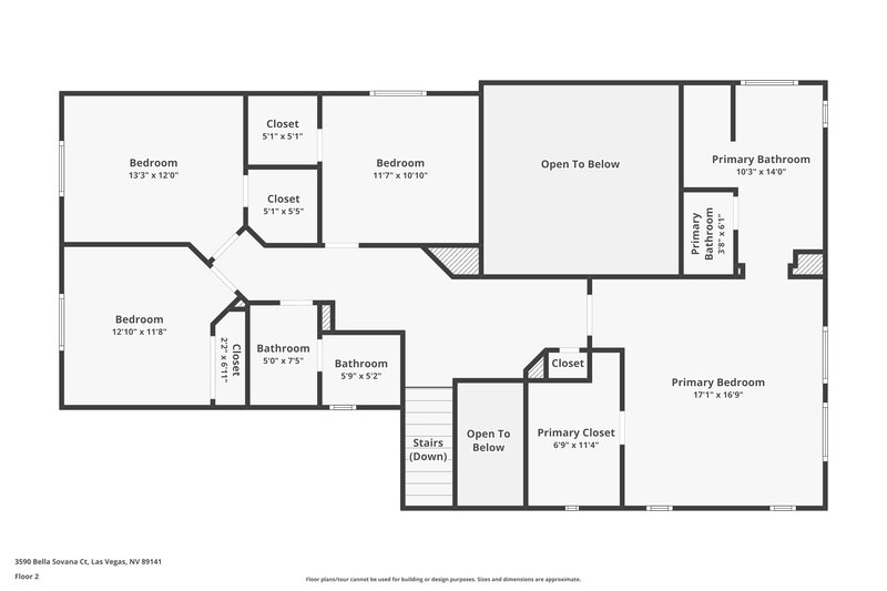 2,390/Mo, 3590 Bella Sovana Ct Las Vegas, NV 89141 Floor Plan View 2