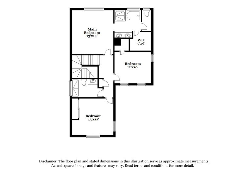 2,080/Mo, 8790 Ashley Park Ave Las Vegas, NV 89148 Floor Plan View 2