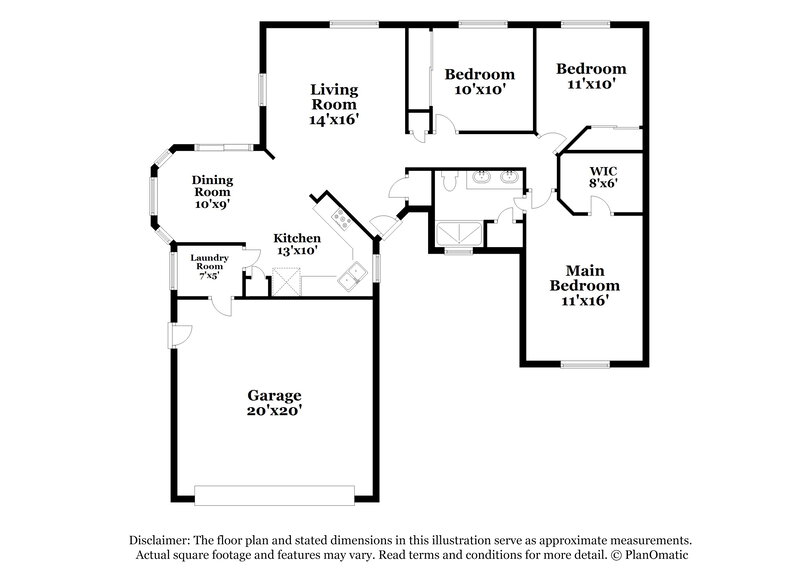 2,070/Mo, 615 Stonehurst Dr North Las Vegas, NV 89031 Floorplan View