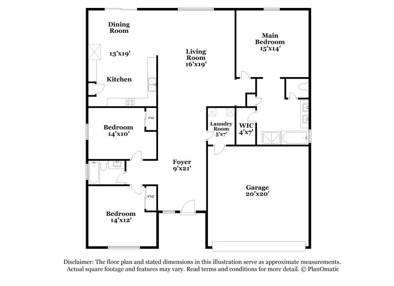 2,265/Mo, 6901 Rosinwood St Las Vegas, NV 89131 Floor Plan View