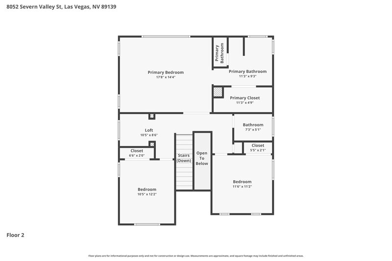 0/Mo, 8052 Severn Valley St Las Vegas, NV 89139 Floor Plan View 2