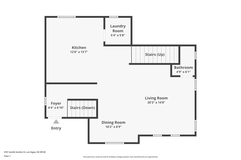 2,155/Mo, 4761 Saville Garden Ct Las Vegas, NV 89130 Floorplan View