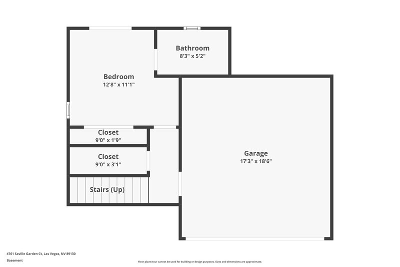 2,155/Mo, 4761 Saville Garden Ct Las Vegas, NV 89130 Floorplan View 3