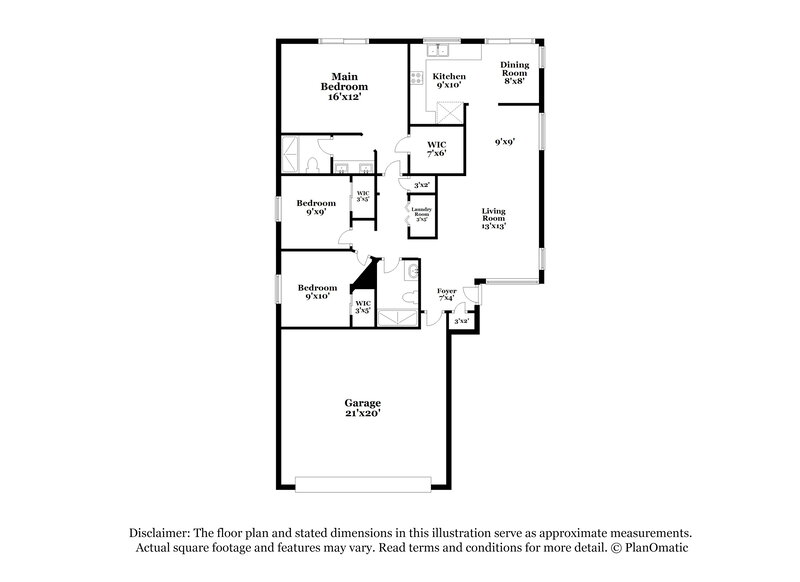 2,100/Mo, 1338 Operetta Way Las Vegas, NV 89119 Floor Plan View
