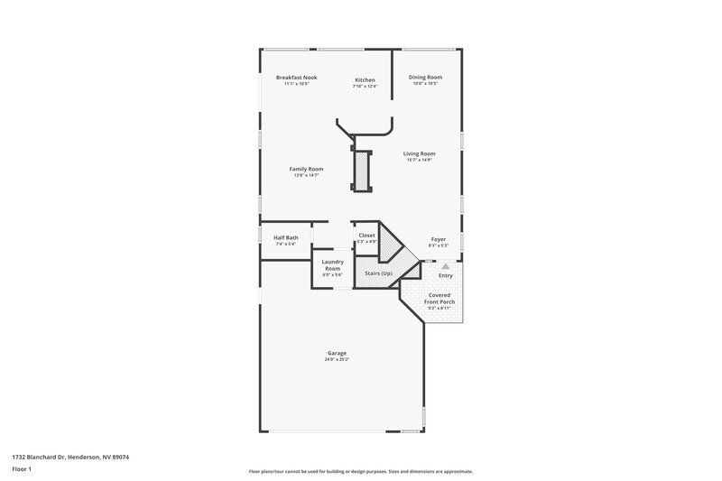 2,400/Mo, 1732 Blanchard Dr Henderson, NV 89074 Floor Plan View
