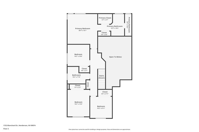 2,400/Mo, 1732 Blanchard Dr Henderson, NV 89074 Floor Plan View 2