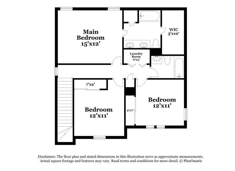 1,975/Mo, 413 Big Cliff Ave North Las Vegas, NV 89031 Floor Plan View 2