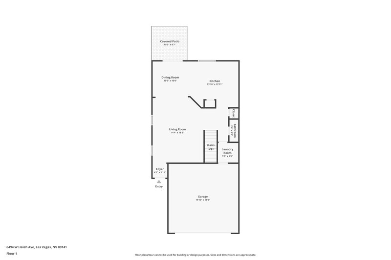 1,950/Mo, 6494 W Haleh Ave Las Vegas, NV 89141 Floor Plan View