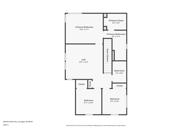 1,950/Mo, 6494 W Haleh Ave Las Vegas, NV 89141 Floor Plan View 2