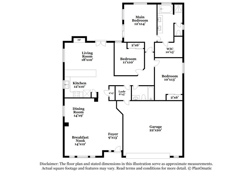 2,205/Mo, 3405 W Red Coach Ave North Las Vegas, NV 89031 Floor Plan View