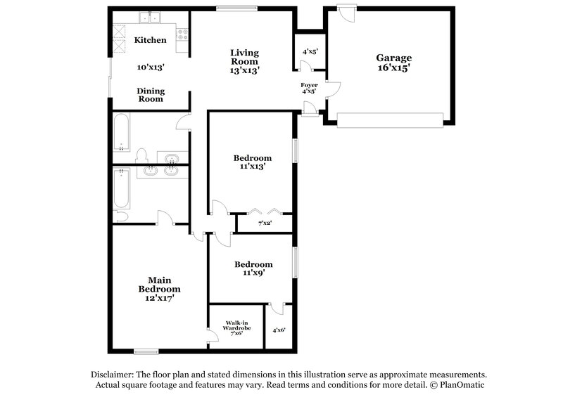 2,020/Mo, 5221 Shady Grove Ln Las Vegas, NV 89130 Floor Plan View