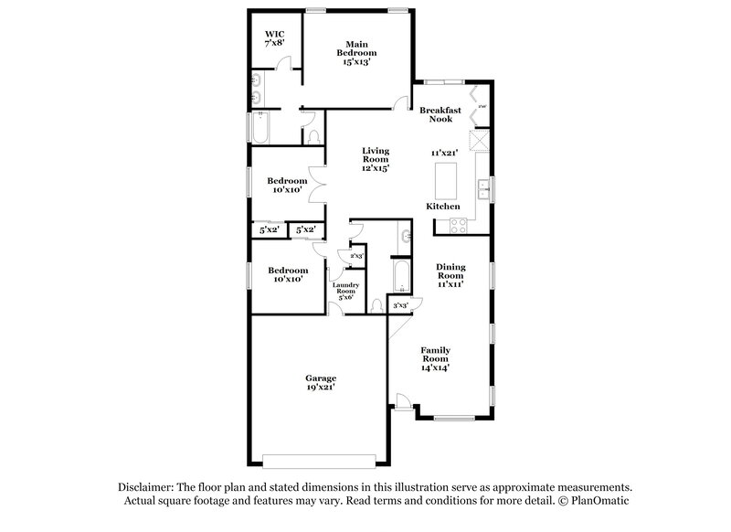 2,200/Mo, 5404 Fountain Palm St Las Vegas, NV 89130 Floor Plan View
