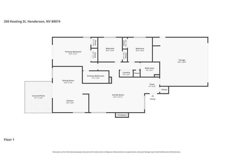 2,205/Mo, 350 Keating St Henderson, NV 89074 Floor Plan View