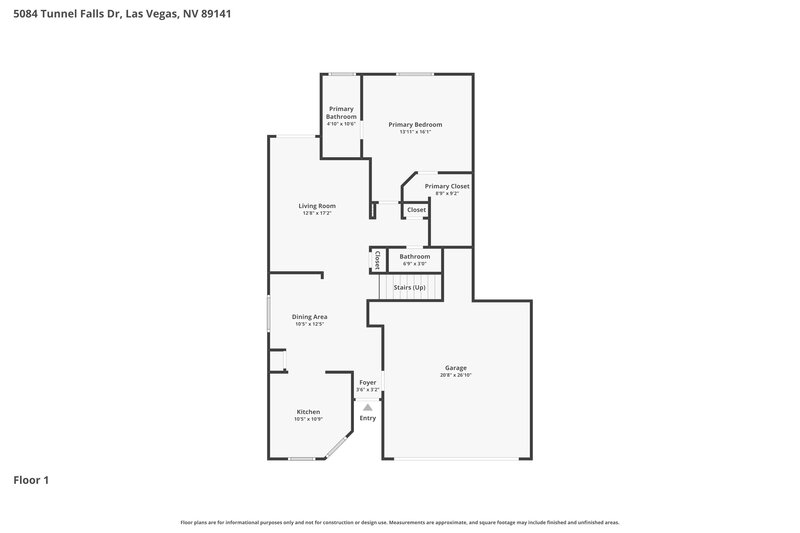2,370/Mo, 5084 Tunnel Falls Dr Las Vegas, NV 89141 Floor Plan View