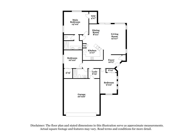 2,185/Mo, 716 Castlebridge Ave Las Vegas, NV 89123 Floor Plan View