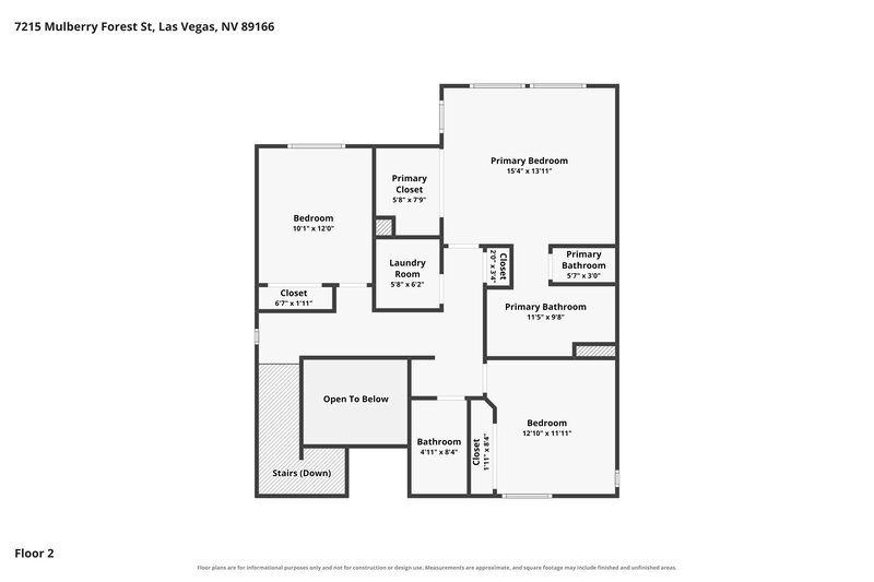 2,175/Mo, 7215 Mulberry Forest St Las Vegas, NV 89166 Floor Plan View 2