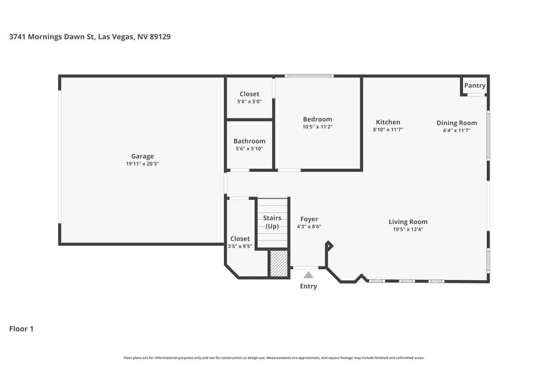2,255/Mo, 3741 Mornings Dawn St Las Vegas, NV 89129 Floor Plan View