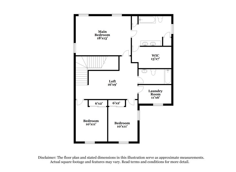 1,860/Mo, 124 Snow Dome Ave North Las Vegas, NV 89031 Floor Plan View 2