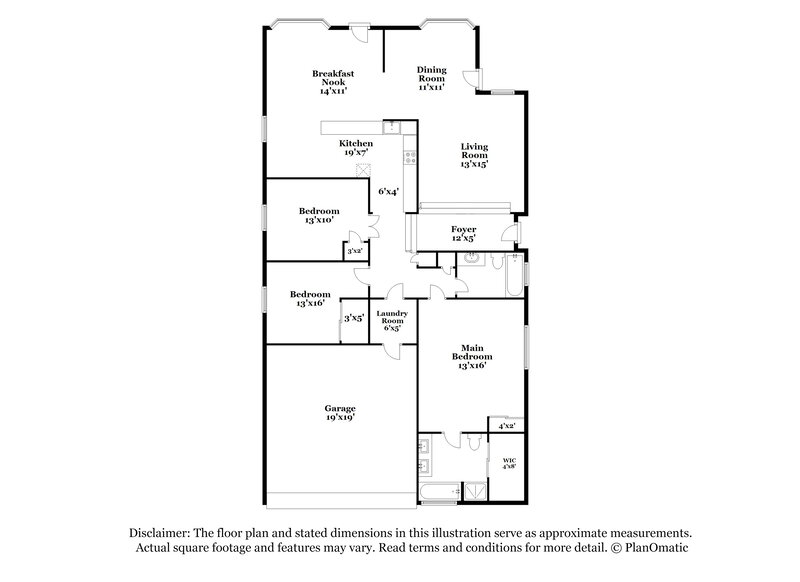 2,215/Mo, 3316 Sturbridge Cir Las Vegas, NV 89129 Floor Plan View