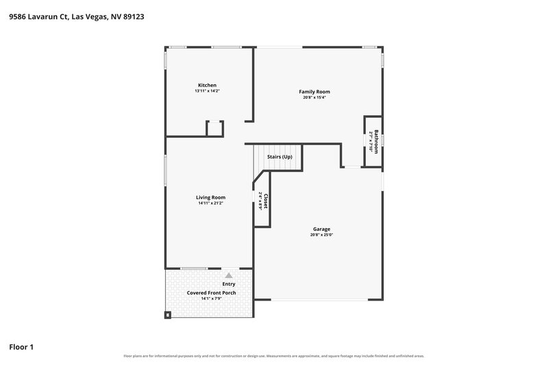 2,320/Mo, 9586 Lavarun Ct Las Vegas, NV 89123 Floor Plan View