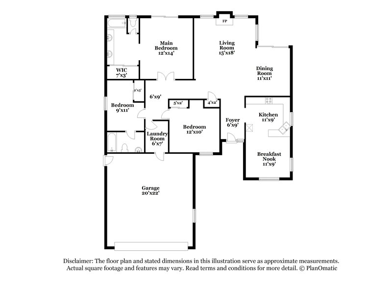 2,285/Mo, 4804 Crimson Glory Ln Las Vegas, NV 89130 Floor Plan View