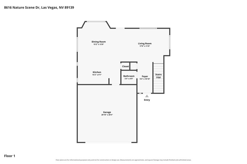 2,175/Mo, 8616 Nature Scene Dr Las Vegas, NV 89139 Floor Plan View