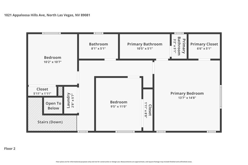 1,960/Mo, 1021 Appaloosa Hills Ave North Las Vegas, NV 89081 Floor Plan View 2