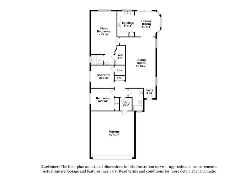 2,035/Mo, 5042 Lunetto Ave Las Vegas, NV 89141 Floorplan View