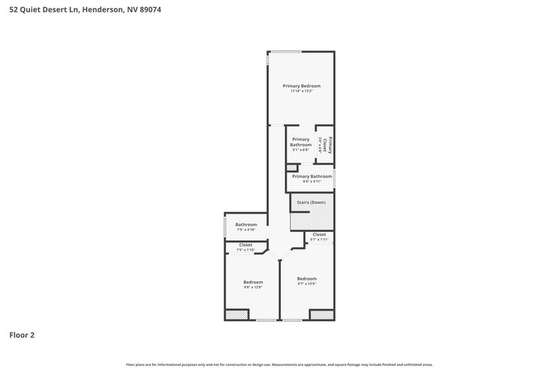 2,035/Mo, 52 Quiet Desert Ln Henderson, NV 89074 Floor Plan View 2