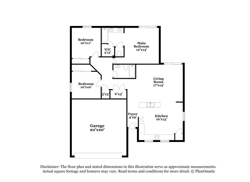 2,330/Mo, 10138 Millers Chase Rd Las Vegas, NV 89183 Floor Plan View