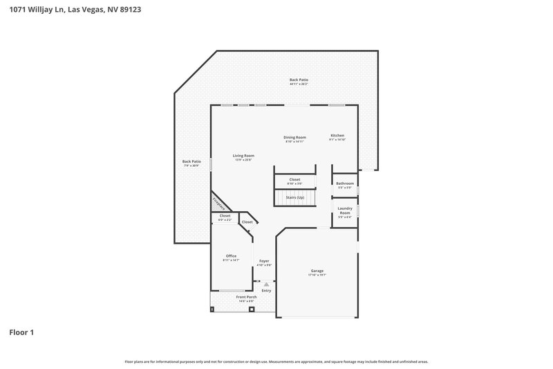 2,585/Mo, 1071 Willjay Ln Las Vegas, NV 89123 Floorplan View