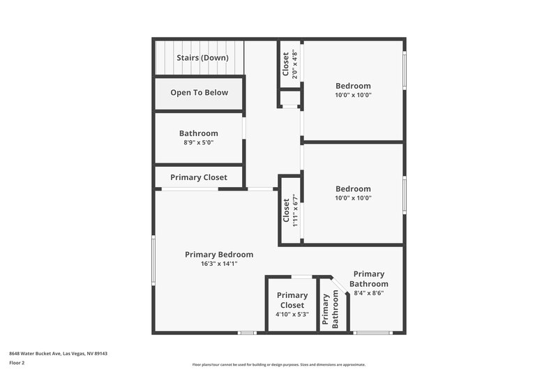 1,785/Mo, 8648 Water Bucket Ave Las Vegas, NV 89143 Floor Plan View