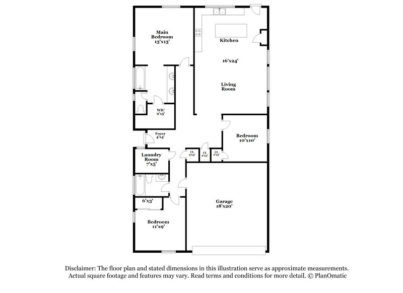 2,150/Mo, 7873 Lovely Pine Pl Las Vegas, NV 89143 Floor Plan View